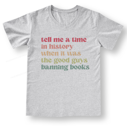 Pagewings Tell Me a Time in History V-neck T-shirt