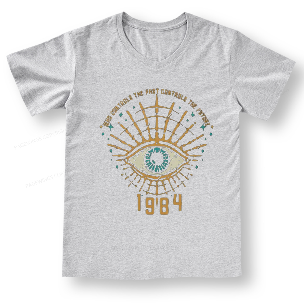 Pagewings George Orwell 1984 V-neck T-shirt