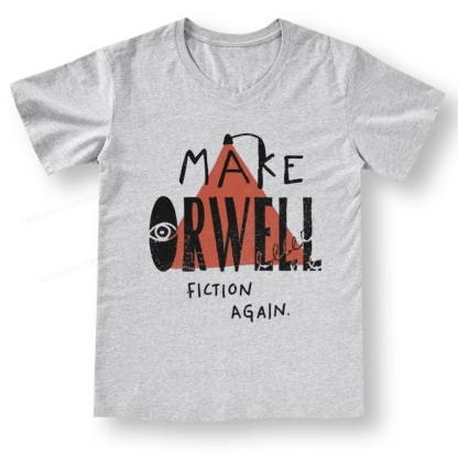 Pagewings Make Orwell Fiction Again V-neck T-shirt