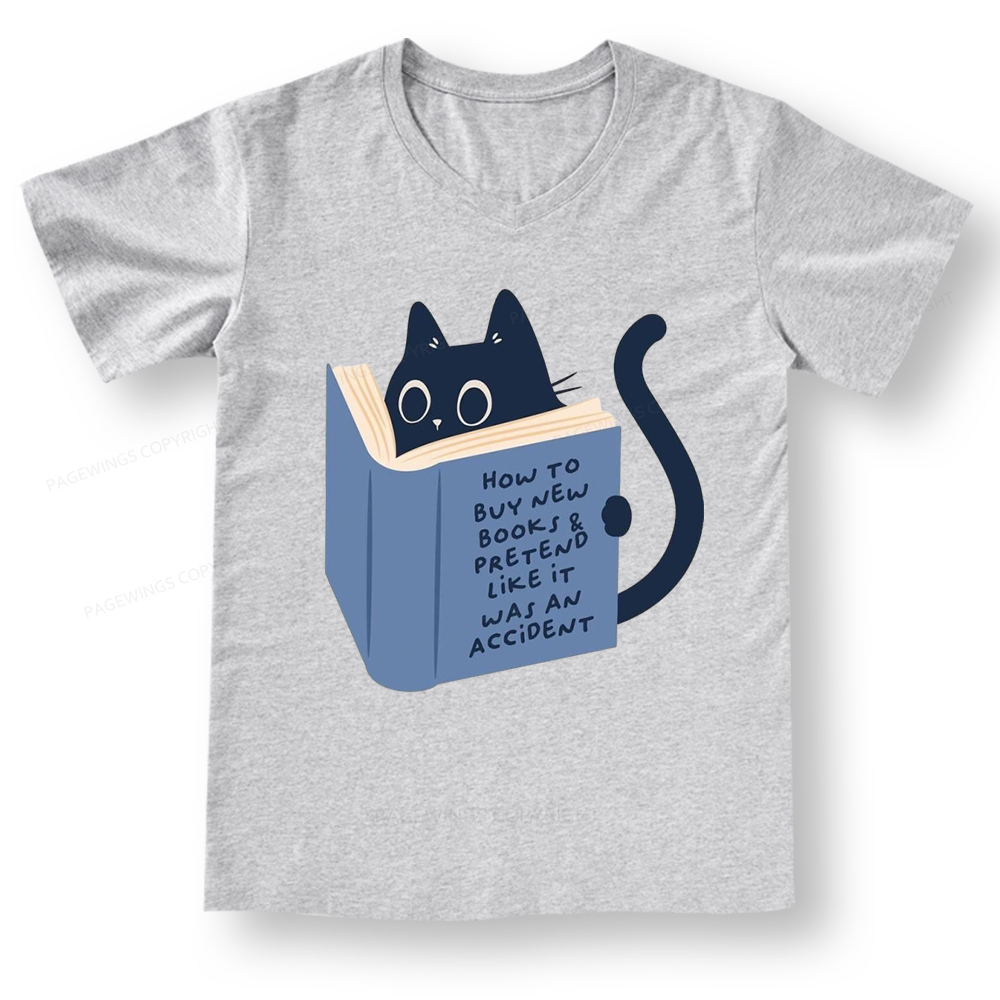 Pagewings How To Buy New Books V-neck T-shirt