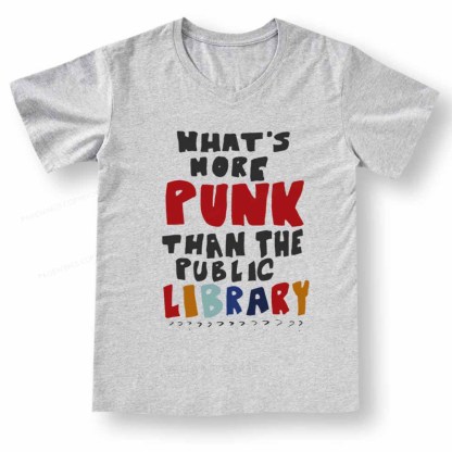 Pagewings What's More Punk Than The Public Library V-neck T-shirt
