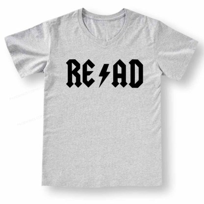 Pagewings Read Back In The Library "rock And Roll" V-neck T-shirt