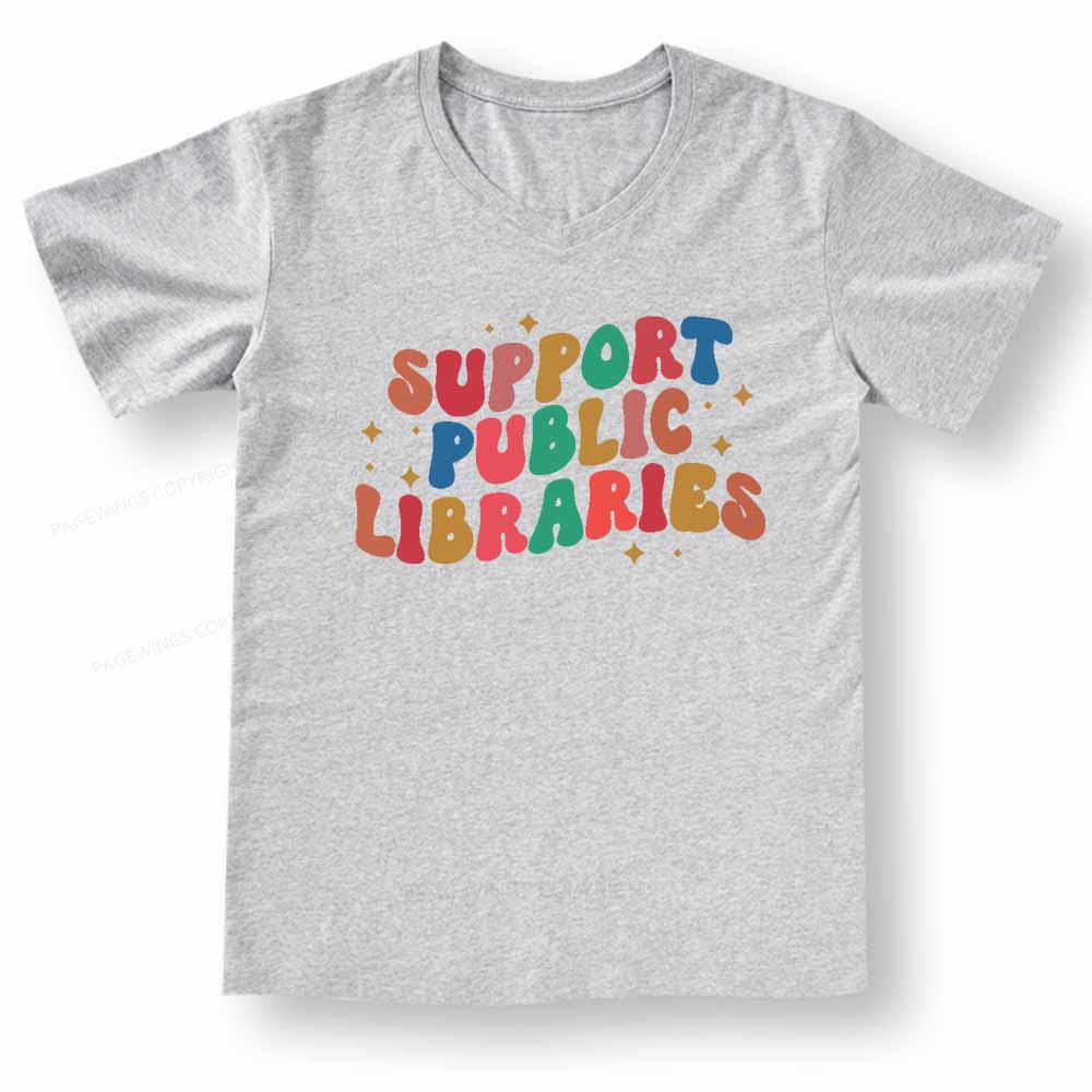 Pagewings Public Library Sweatshirt V-neck T-shirt 
