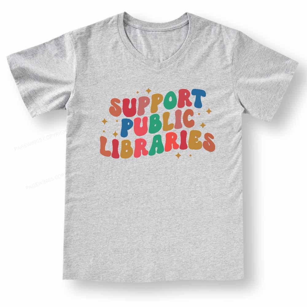 Pagewings Public Library Sweatshirt V-neck T-shirt