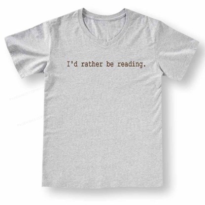 Pagewings I'd Rather Be Reading V-neck T-shirt