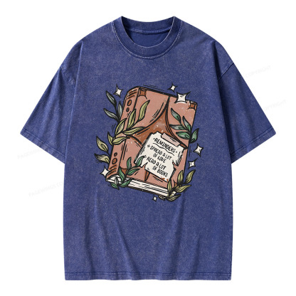 Pagewings Read A Lot Of Books Unisex Washed T-shirt