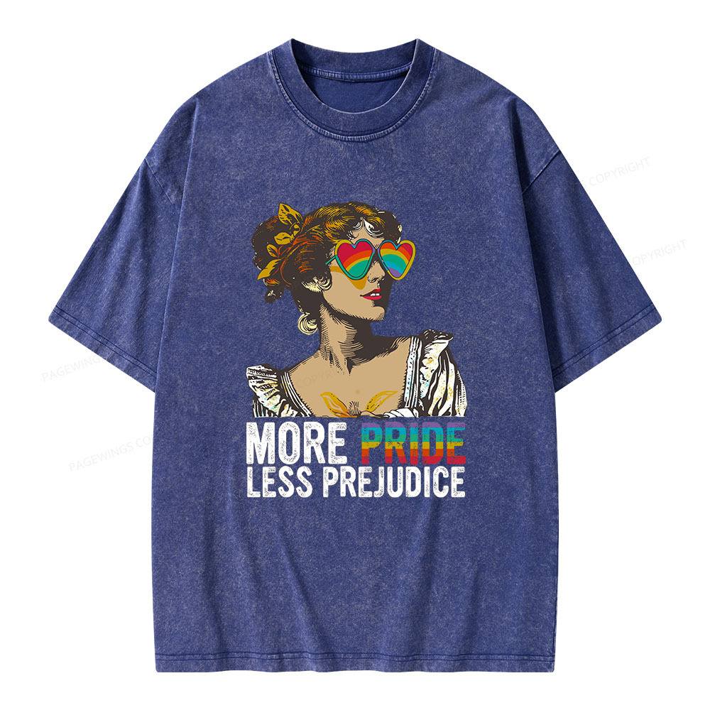 Pagewings More Pride Less Prejudice Unisex Washed T-shirt