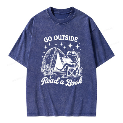 Pagewings Go Outside Unisex Washed T-shirt