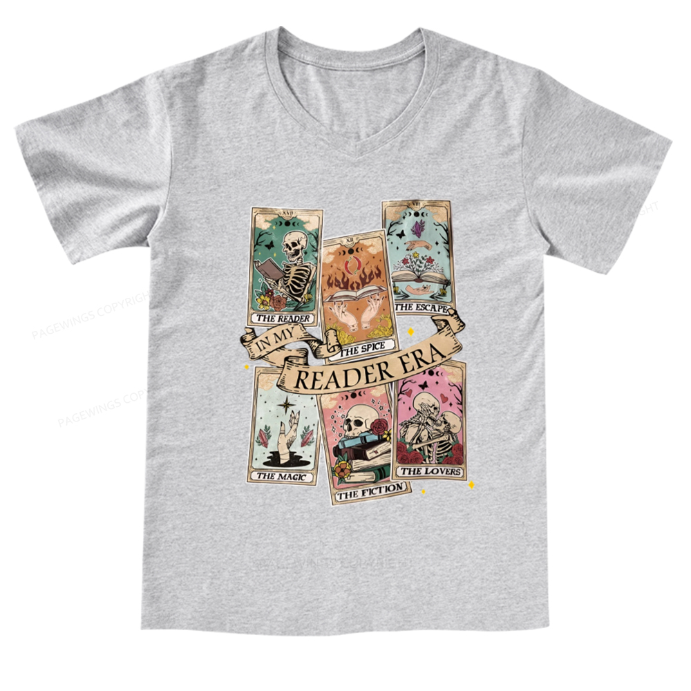 Pagewings Book Lover Gift, Bookish Gift V-neck T-shirt 