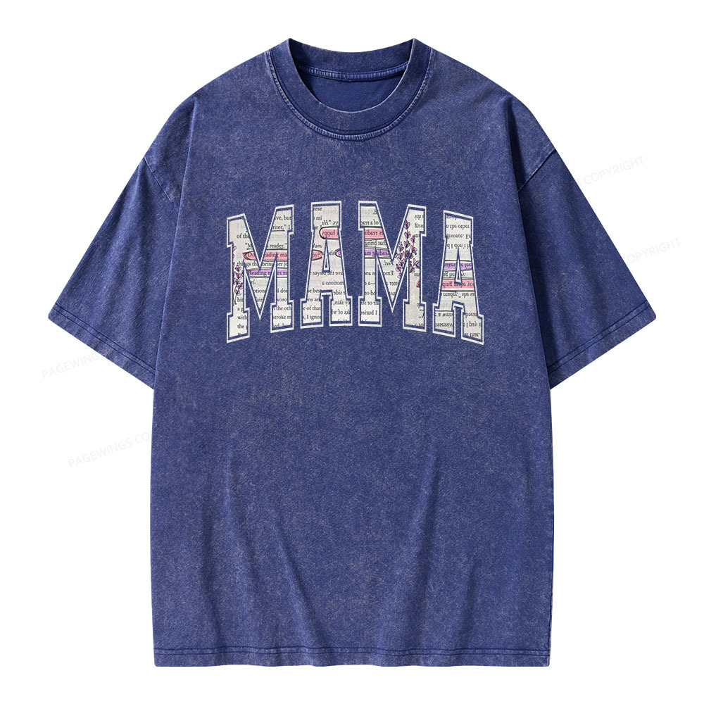 Pagewings A Reading Log About MAMA Unisex Washed T-shirt