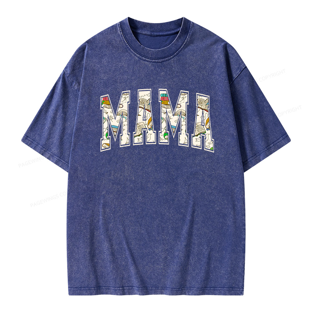 Pagewings About MAMA's Books Unisex Washed T-shirt
