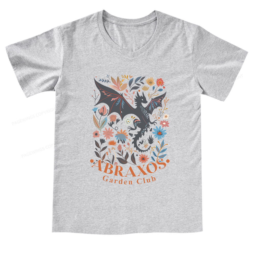 Pagewings Abraxos Flower V-neck T-shirt