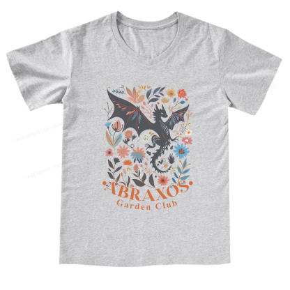 Pagewings Abraxos Flower V-neck T-shirt