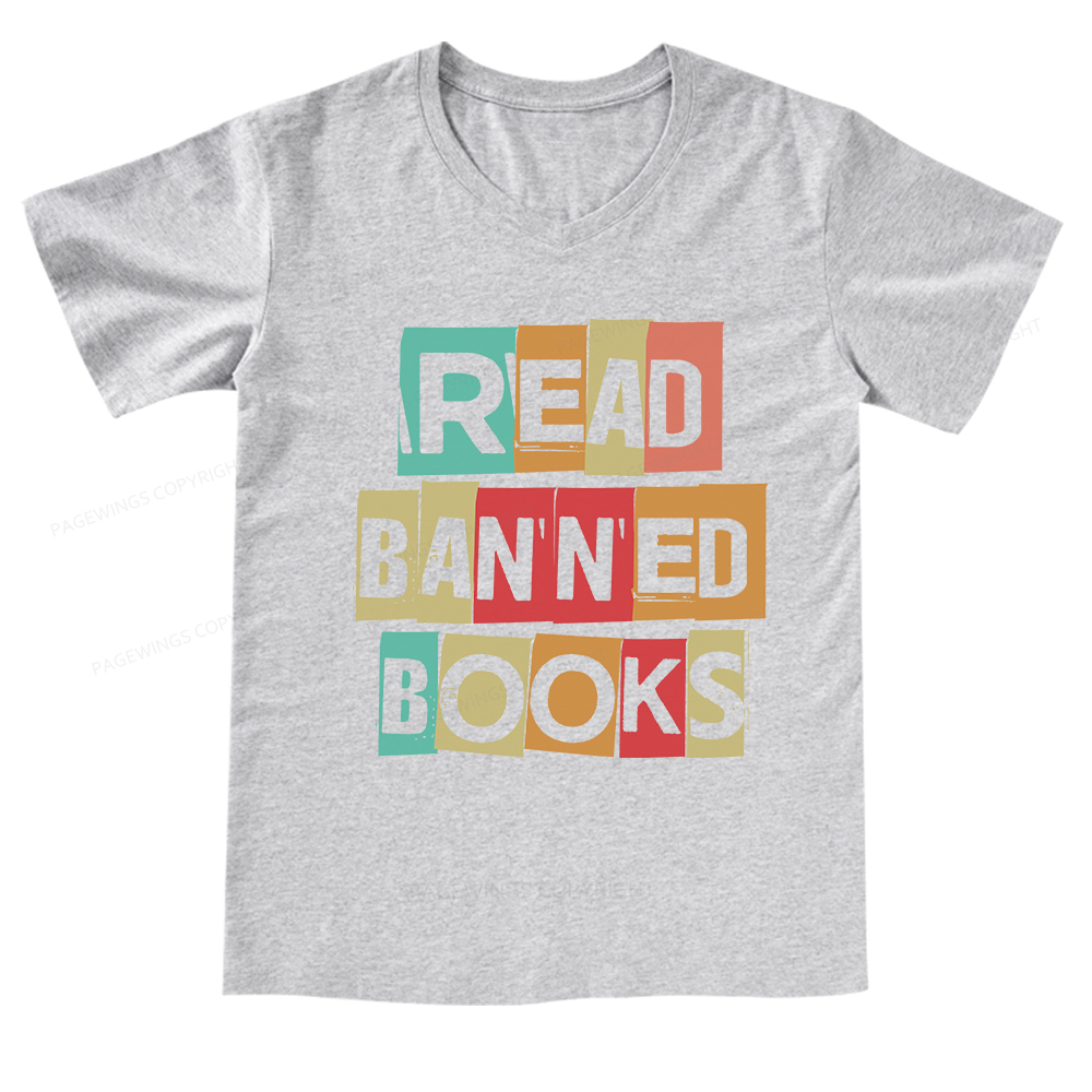 [Copy]Pagewings Support Your Local Library Adult V-neck T-shirt 