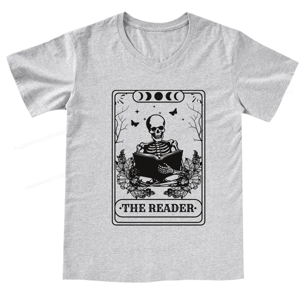Pagewings The Reader V-neck T-shirt