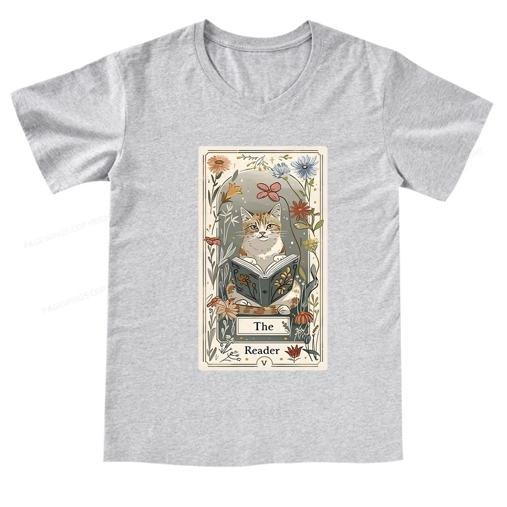 Pagewings The Reader V-neck T-shirt 