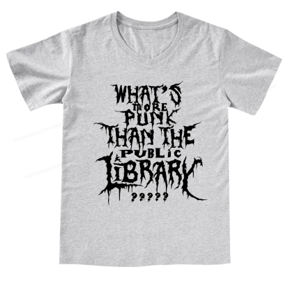Pagewings What's More Punk Than The Public Library V-neck T-shirt