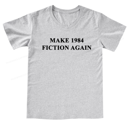 Pagewings Make 1984  Fiction Again V-neck T-shirt