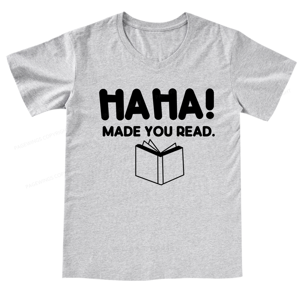 Pagewings Made You Read V-neck T-shirt
