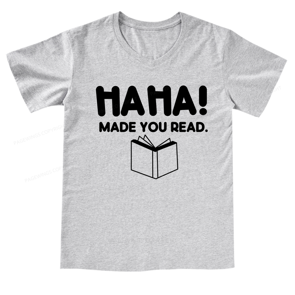 Pagewings Made You Read V-neck T-shirt