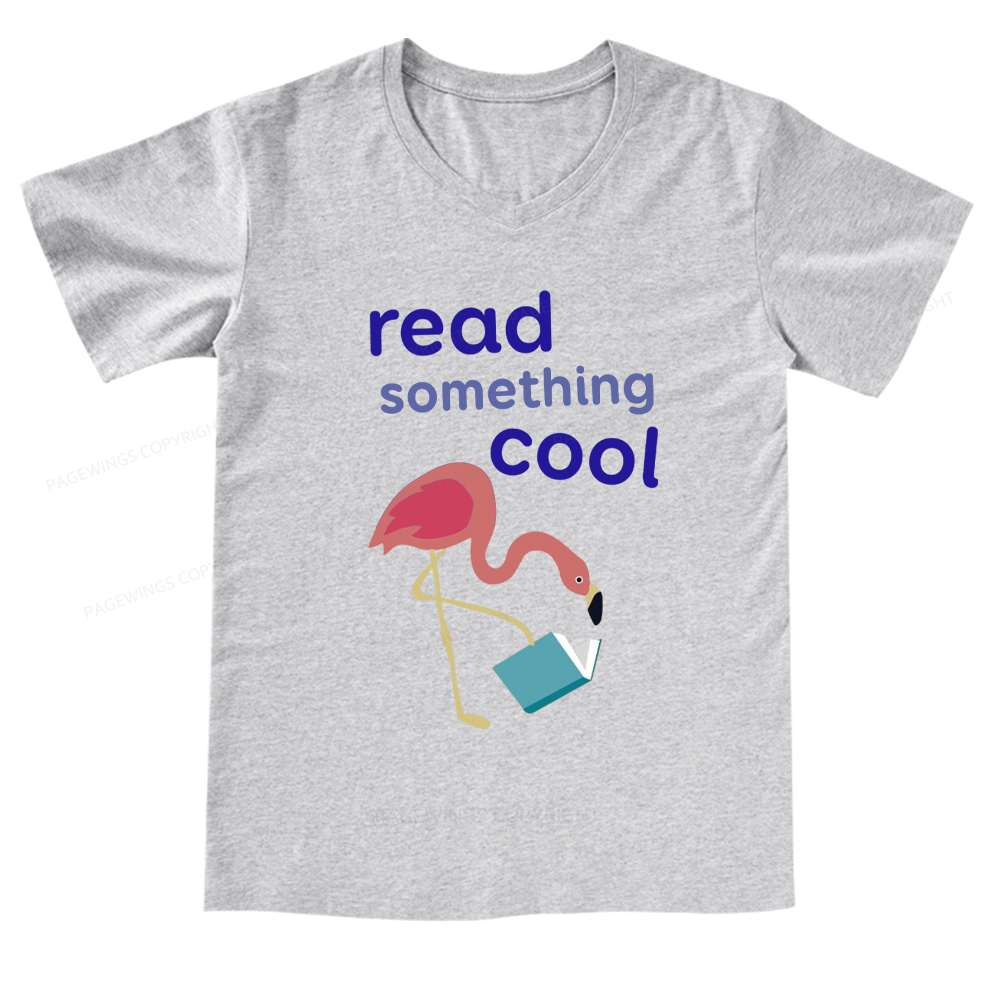 Pagewings Reading Something Cool V-neck T-shirt