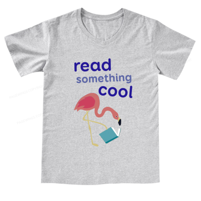 Pagewings Reading Something Cool V-neck T-shirt