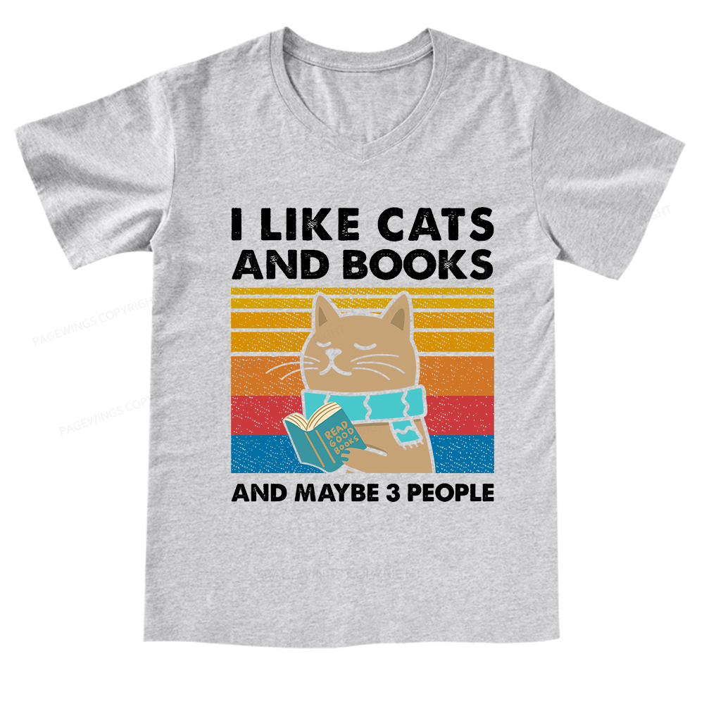 [Copy]Pagewings Shamrock Reading Books St Patricks Day V-neck T-shirt