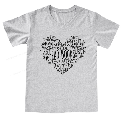 Pagewings Read Books V-neck T-shirt