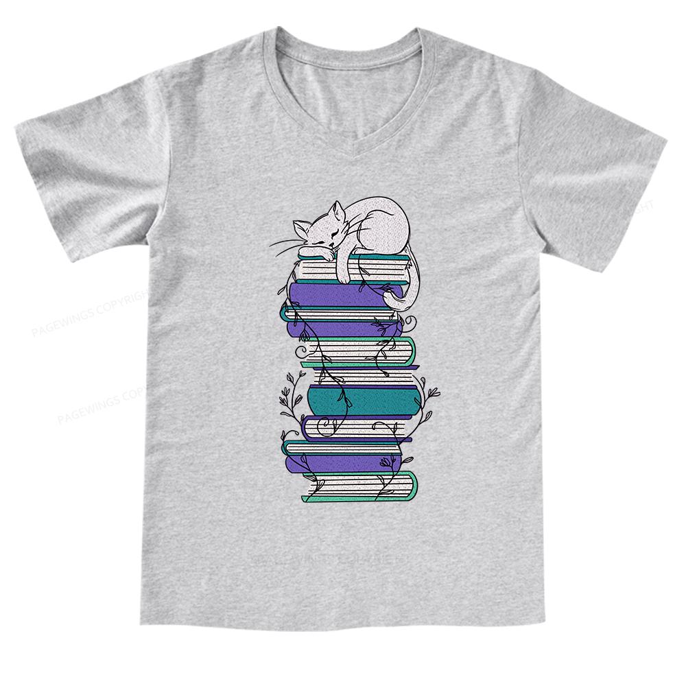 Pagewings Books V-neck T-shirt