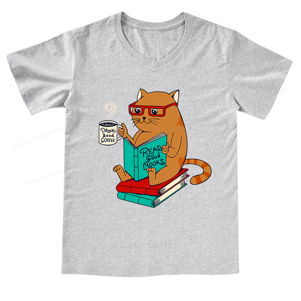 Pagewings Read Good Books T-Shirt V-neck T-shirt