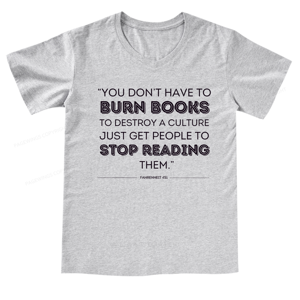 Pagewings Dystopian Book Shirt Classic Literature Gift V-neck T-shirt