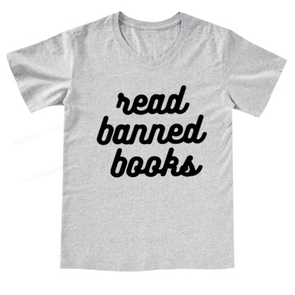 Pagewings Read Banned Books V-neck T-shirt