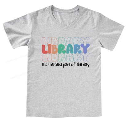 Pagewings School Librarian Shirt, Library Shirt V-neck T-shirt