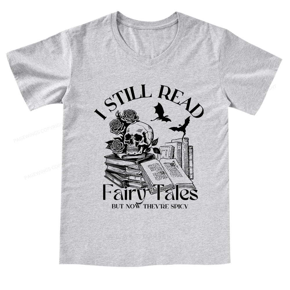Pagewings Ift For Book Lovers, Fantasy Dragon V-neck T-shirt