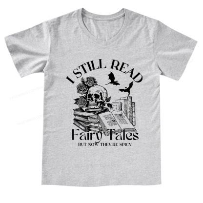 Pagewings Ift For Book Lovers, Fantasy Dragon V-neck T-shirt