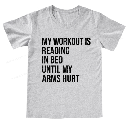 Pagewings My Workout Reading V-neck T-shirt