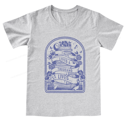 Pagewings Literature Shirt for Bibliophiles V-neck T-shirt