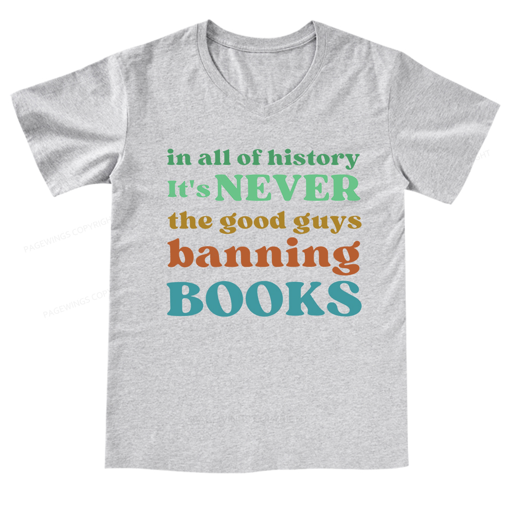 Pagewings Banned Books Shirt V-neck T-shirt