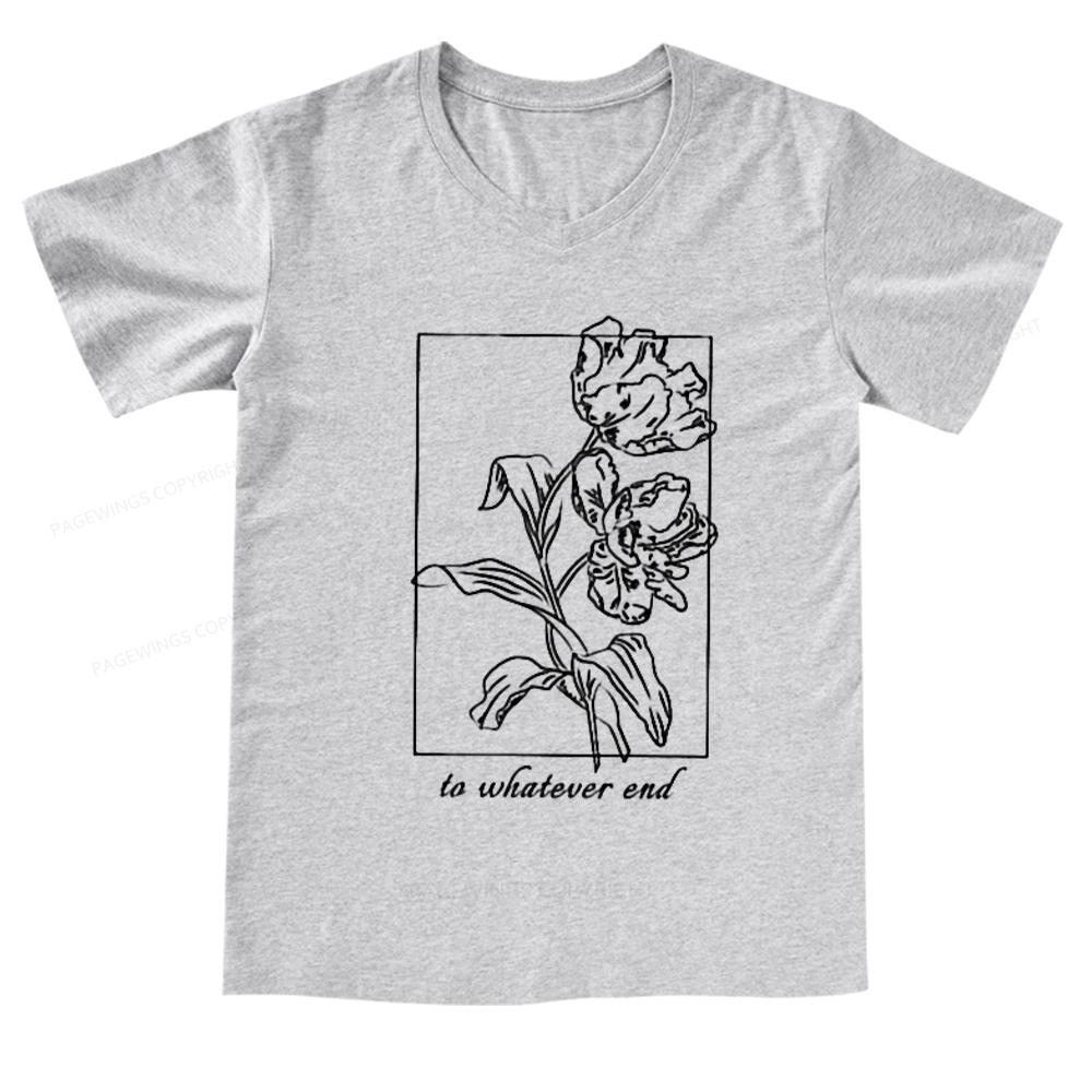 Pagewings To Whatever End t-shirt  V-neck T-shirt