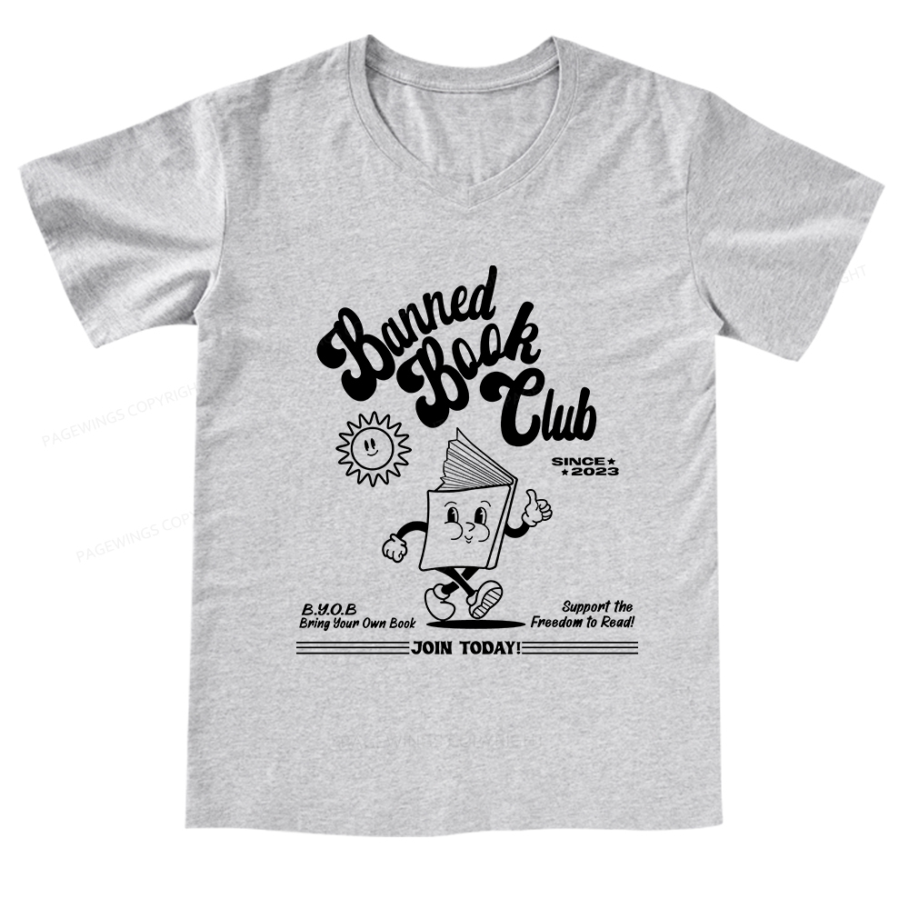 Pagewings Read Banned Books V-neck T-shirt