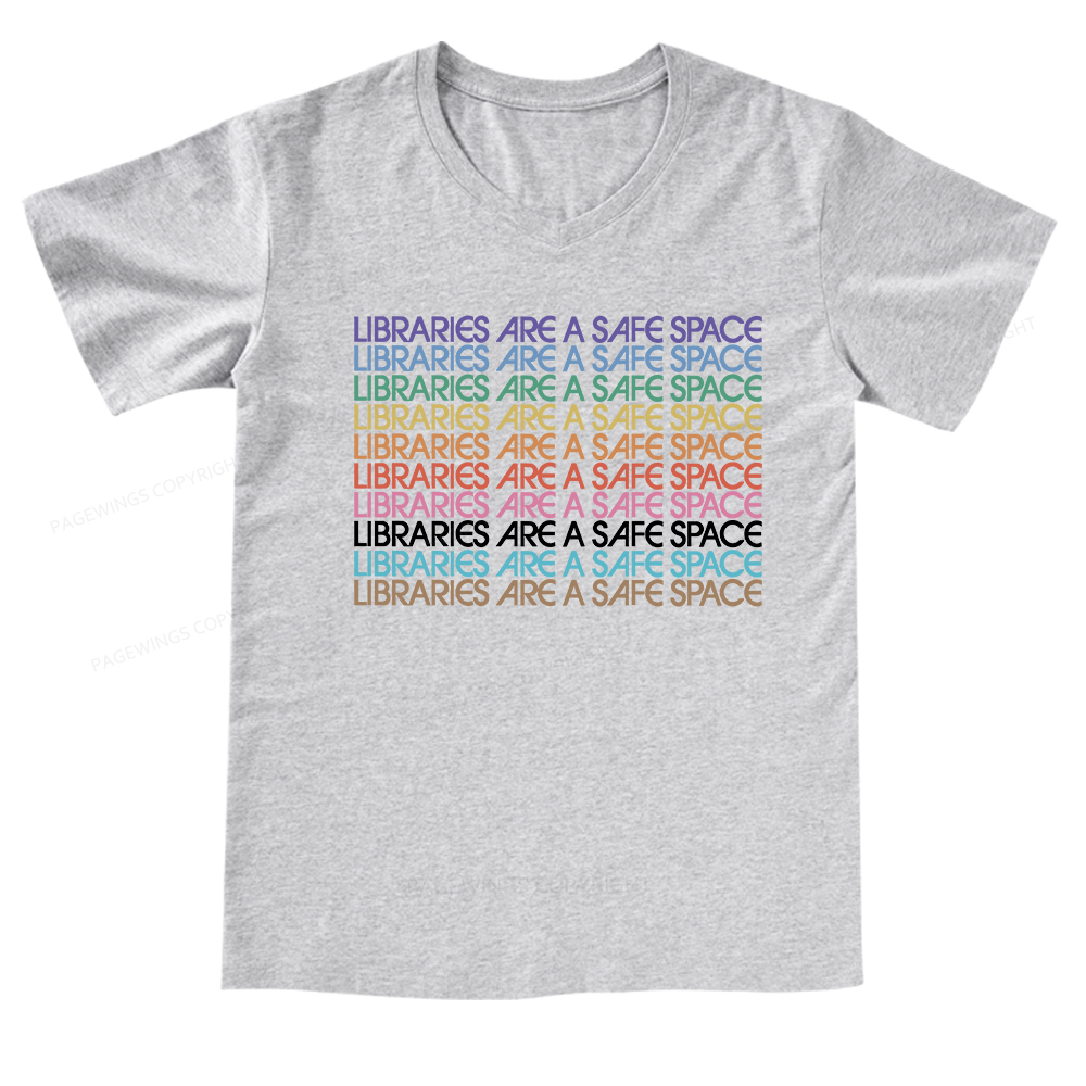 Pagewings Libraries Are For Everyone V-neck T-shirt