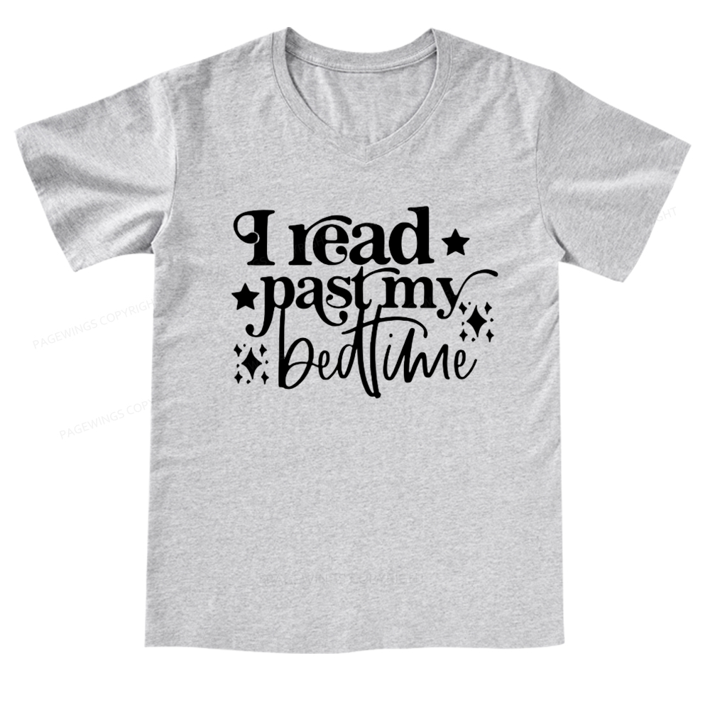 Pagewings I Read Past My Bedtime V-neck T-shirt