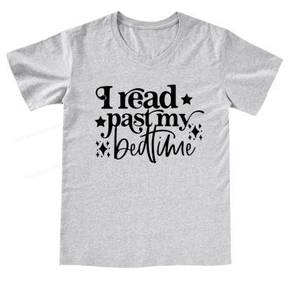 Pagewings I Read Past My Bedtime V-neck T-shirt
