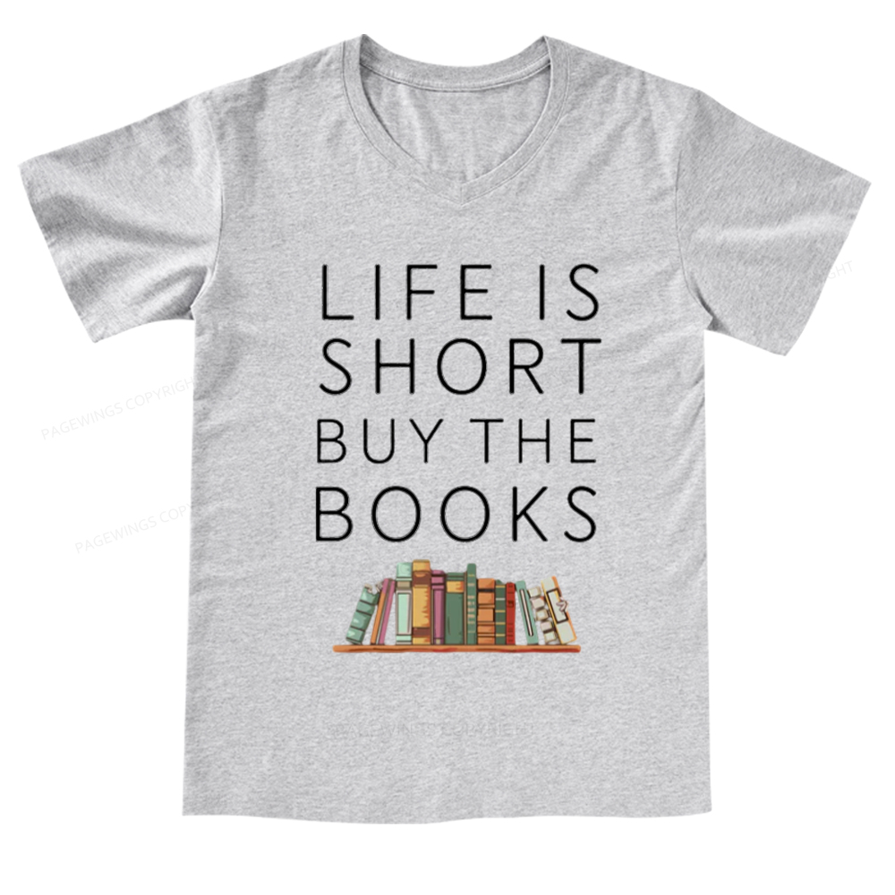 Pagewings Buy The Books V-neck T-shirt