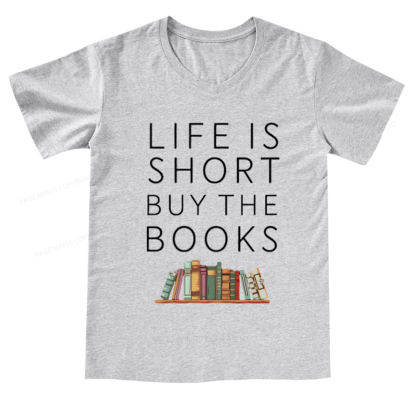Pagewings Buy The Books V-neck T-shirt
