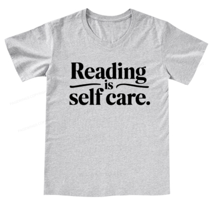 Pagewings Reading Self Care V-neck T-shirt
