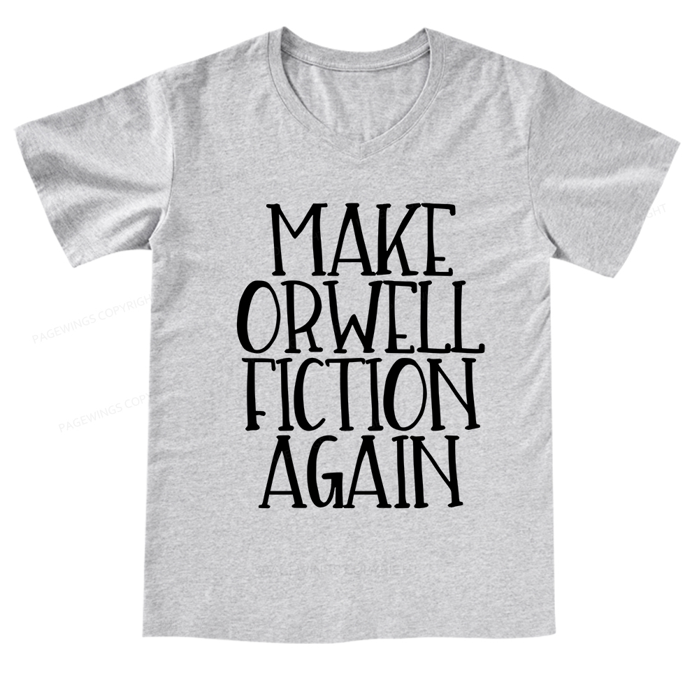 Pagewings Make Orwell Fiction Again V-neck T-shirt