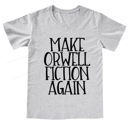 Pagewings Make Orwell Fiction Again V-neck T-shirt