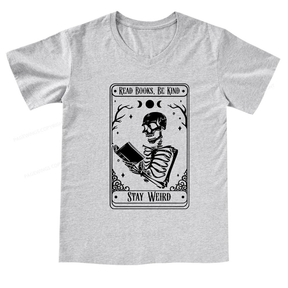 Pagewings Read Book Be Kind V-neck T-shirt