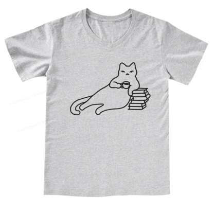 Pagewings Book Lover Shirt For Women V-neck T-shirt